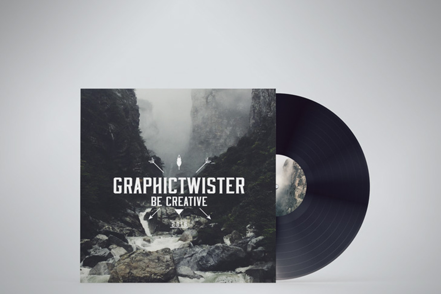 Vinyl PSD Mockup in Product Mockups - product preview 8