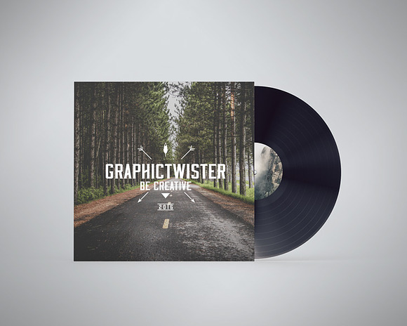 Vinyl PSD Mockup in Product Mockups - product preview 2