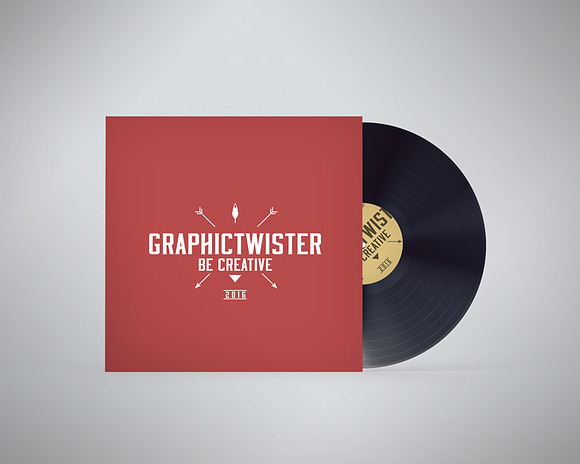 Vinyl PSD Mockup in Product Mockups - product preview 3