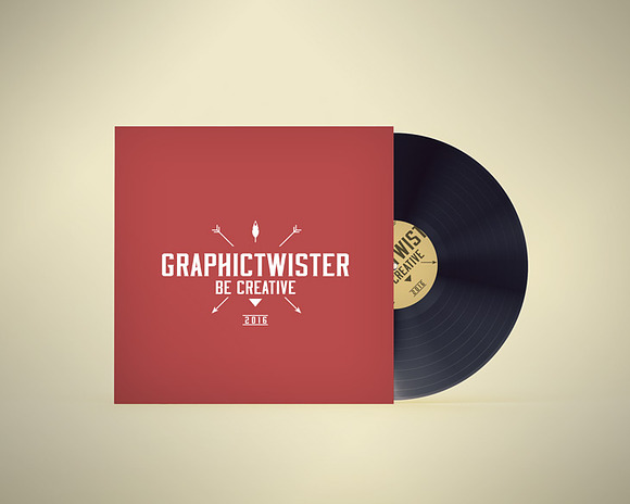 Vinyl PSD Mockup in Product Mockups - product preview 5