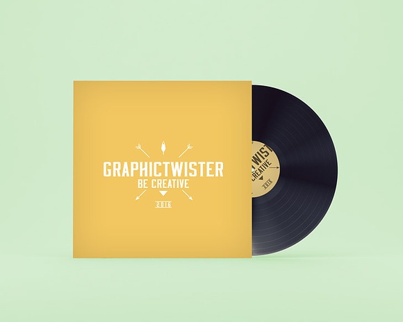 Vinyl PSD Mockup in Product Mockups - product preview 6