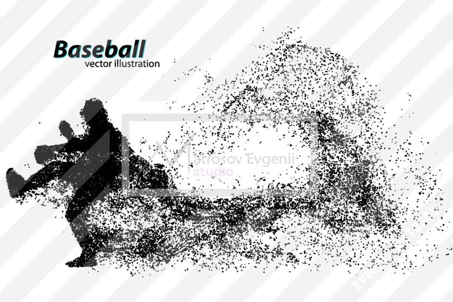 Silhouette of baseball player in Illustrations - product preview 8