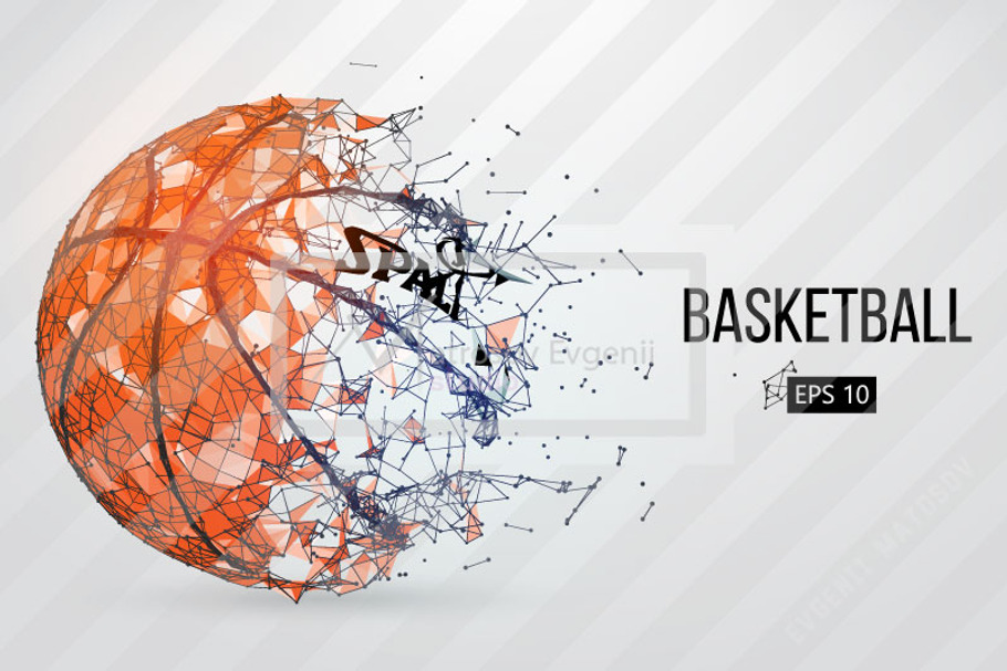 Silhouette of basketball ball NBA in Illustrations - product preview 8