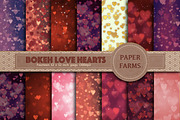 Heart Bokeh digital paper 
