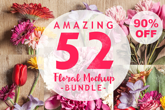 90% OFF - Floral Mock-Up Bundle in Presentation Templates - product preview 15