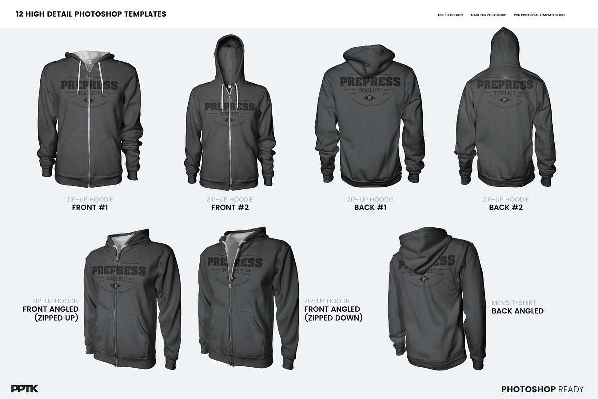Download Mens Ghosted Zip Hoodie Templates | Creative Product ...