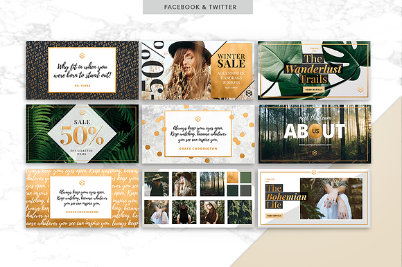 GOLDEN | Social Media Pack in Instagram Templates - product preview 4