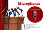 Realistic Microphones Set