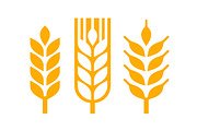 Wheat Ear Spica Icon Set