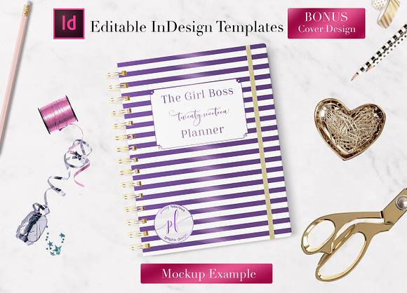 Monthly Planner | InDesign Template in Stationery Templates - product preview 2