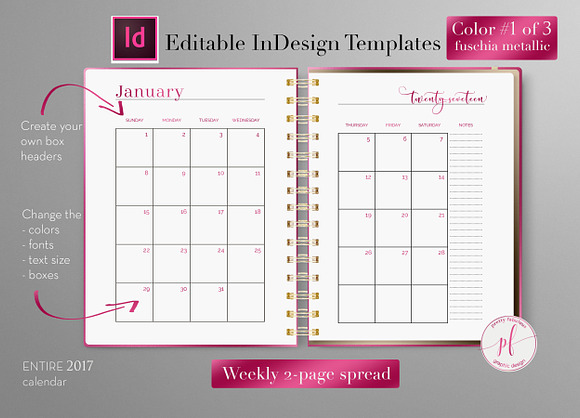 Monthly Planner | InDesign Template in Stationery Templates - product preview 4