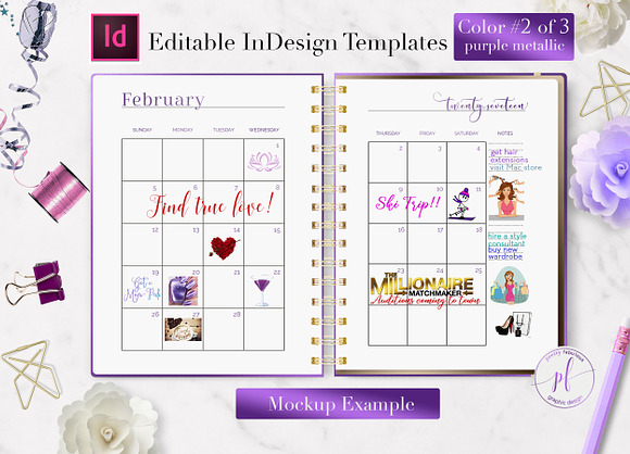 Monthly Planner | InDesign Template in Stationery Templates - product preview 5