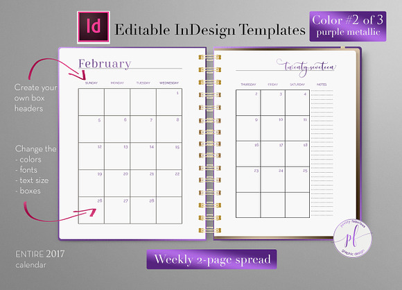 Monthly Planner | InDesign Template in Stationery Templates - product preview 6