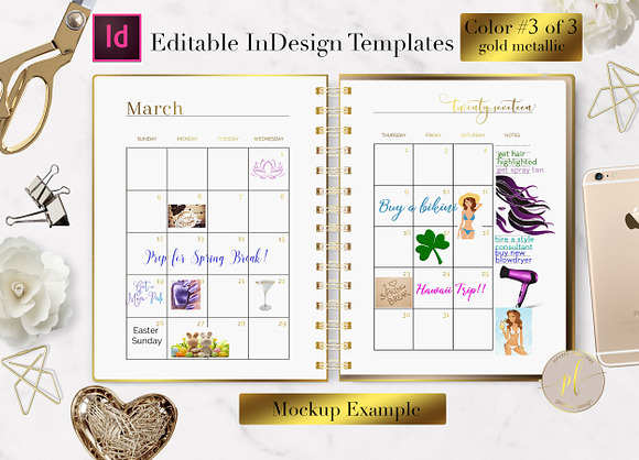 Monthly Planner | InDesign Template in Stationery Templates - product preview 7