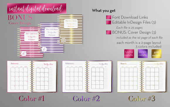 Monthly Planner | InDesign Template in Stationery Templates - product preview 9