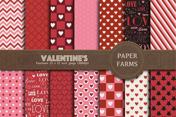 Valentine's digital paper 