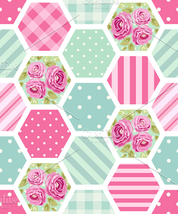 Patchwork seamless patterns set#1 in Patterns - product preview 4