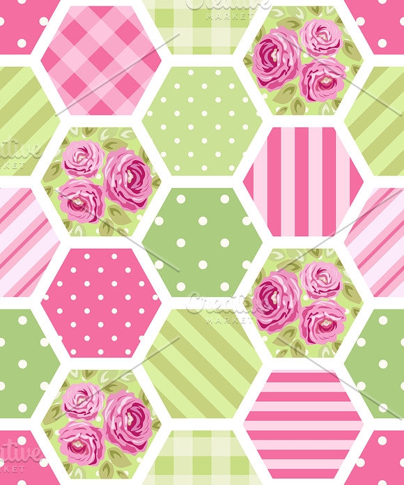 Patchwork seamless patterns set#1 in Patterns - product preview 5