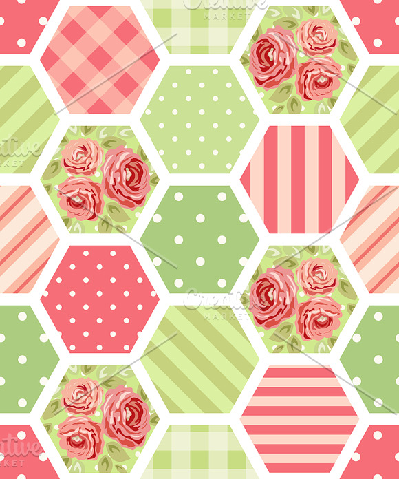Patchwork seamless patterns set#1 in Patterns - product preview 6