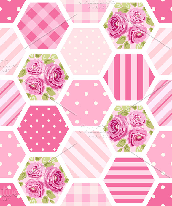 Patchwork seamless patterns set#1 in Patterns - product preview 7