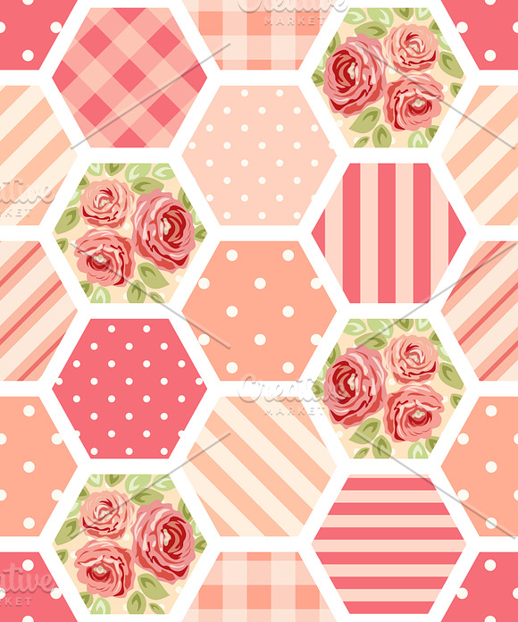 Patchwork seamless patterns set#1 in Patterns - product preview 8