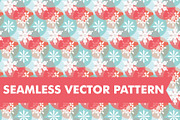 Abstract Snowflakes Seamless Vector