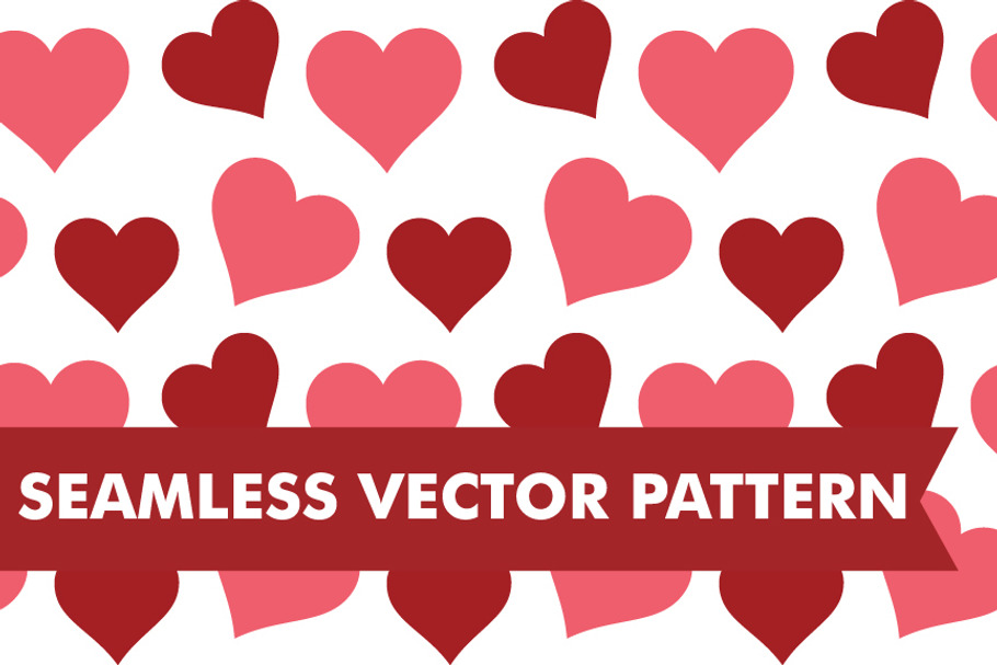 Hearts Seamless Vector Pattern in Patterns - product preview 8