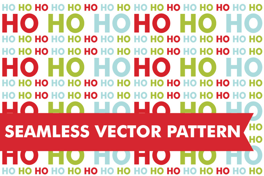 Christmas Ho Ho Ho Seamless Vector in Patterns - product preview 8