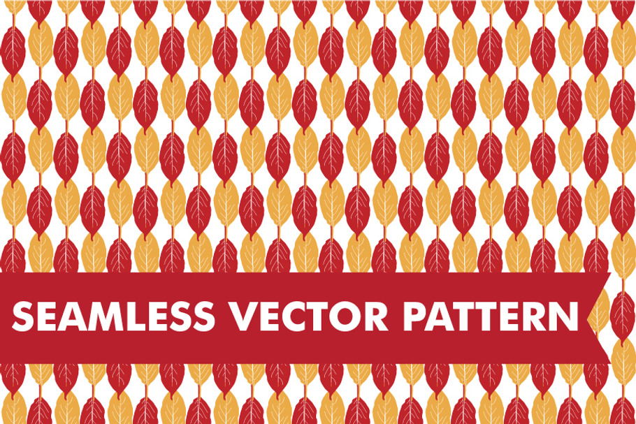 Fall Leaves Seamless Vector Pattern in Patterns - product preview 8