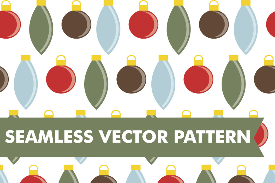 Christmas Ornaments Seamless Vector in Patterns - product preview 8