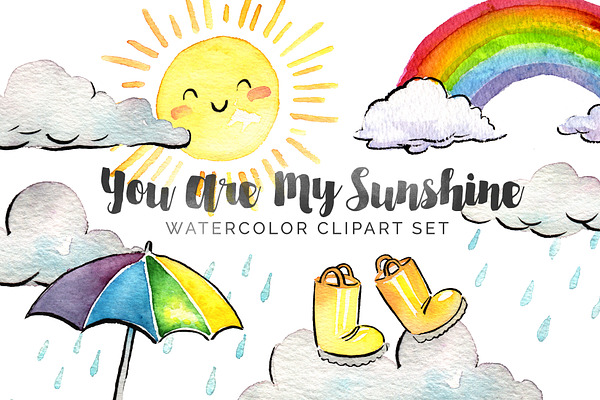 You Are My Sunshine Watercolor Set