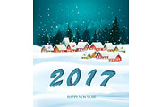 Holiday background with 2017