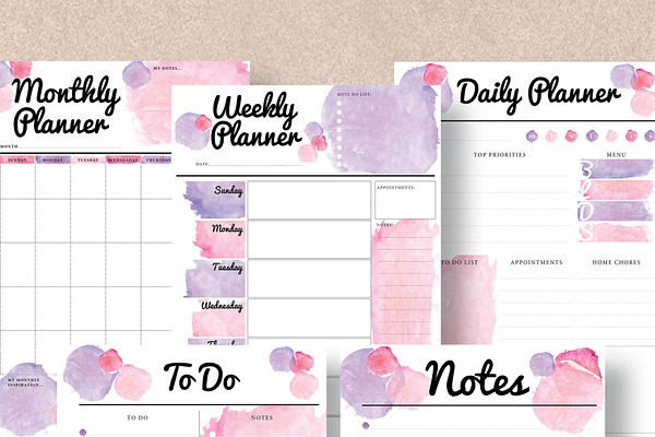 Planner 5 Pack - A4 & A5
