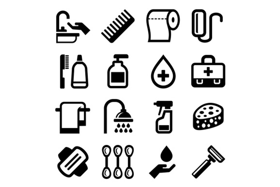 Hygiene Icons Set in Graphics - product preview 8