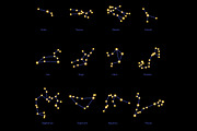 Zodiac Constellations Set