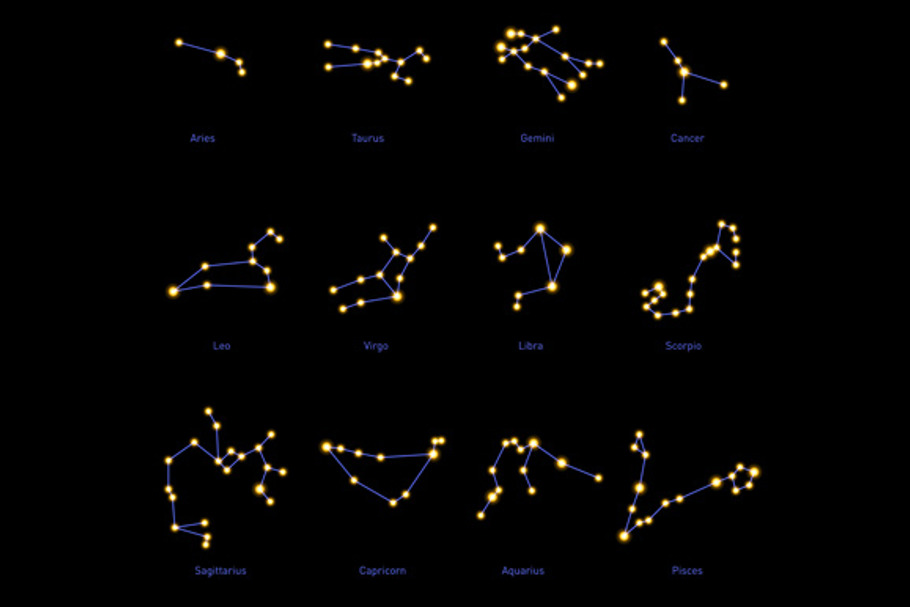 Zodiac Constellations Set in Illustrations - product preview 8