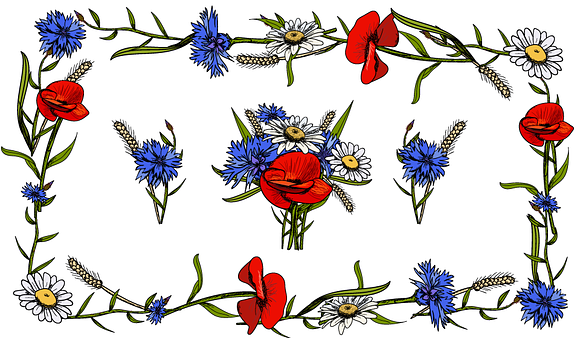 Vintage flowers vector collection in Illustrations - product preview 1