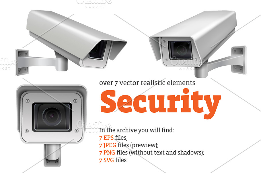 Security Camera Set in Illustrations - product preview 8