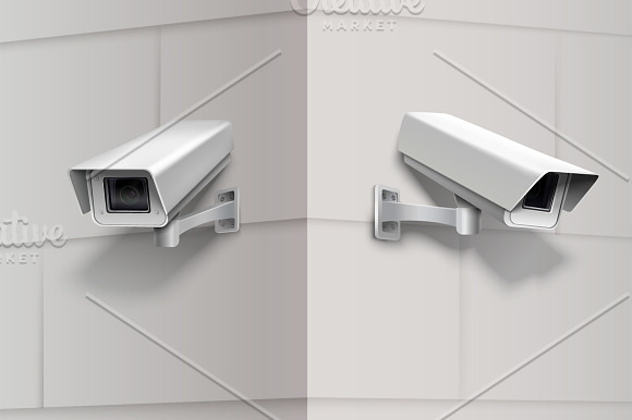 Security Camera Set in Illustrations - product preview 2