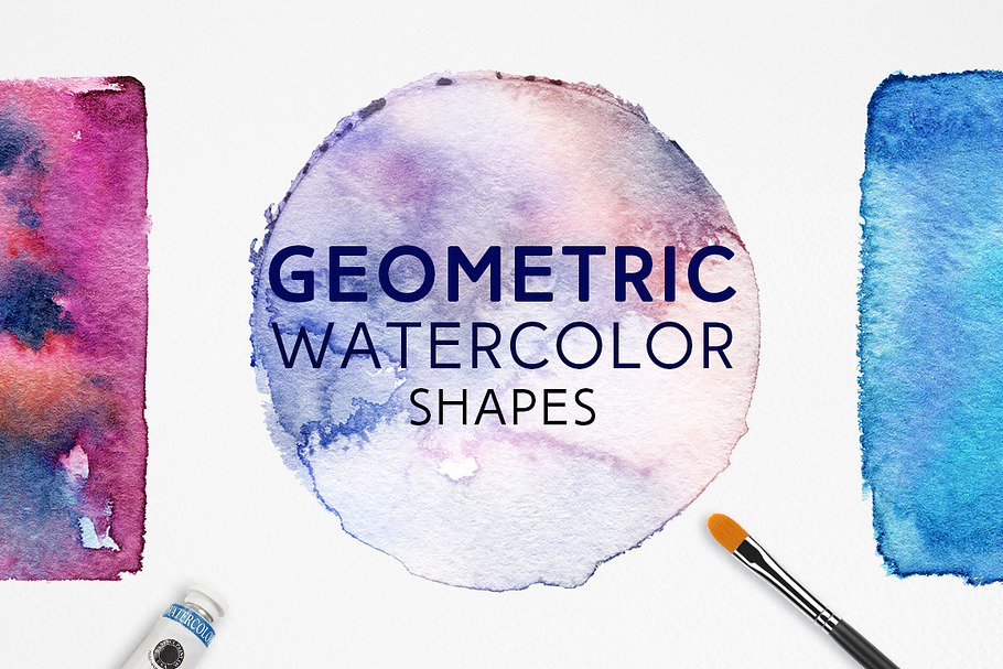Geometric Watercolor Shapes in Objects - product preview 8