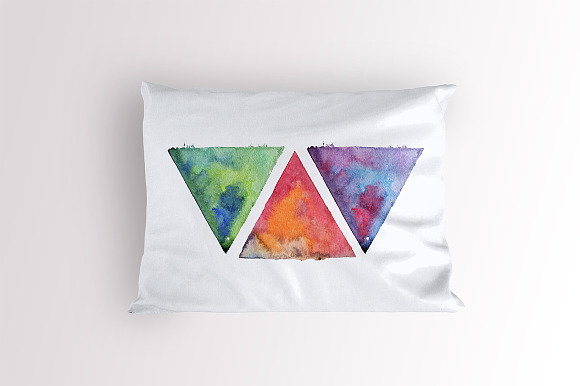Geometric Watercolor Shapes in Objects - product preview 2