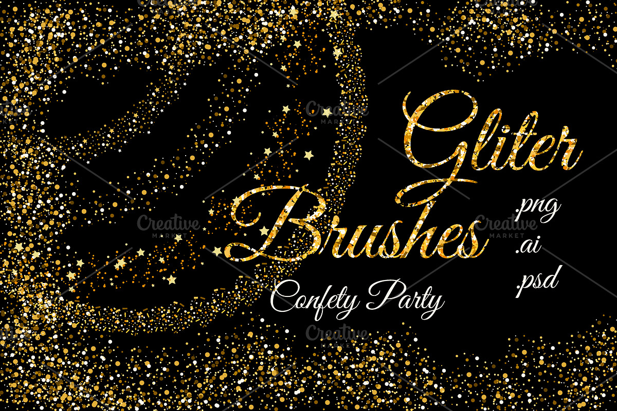 Glitter Confetti Brushes in Illustrations - product preview 8