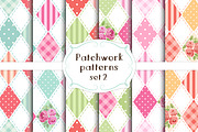 Patchwork seamless patterns set#2