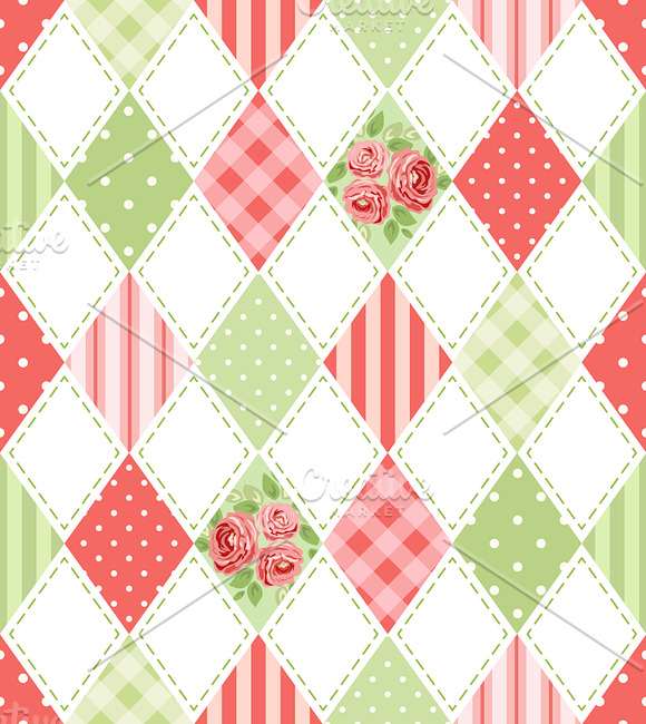 Patchwork seamless patterns set#2 in Patterns - product preview 2