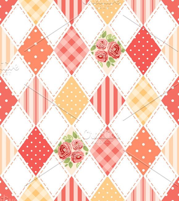 Patchwork seamless patterns set#2 in Patterns - product preview 6