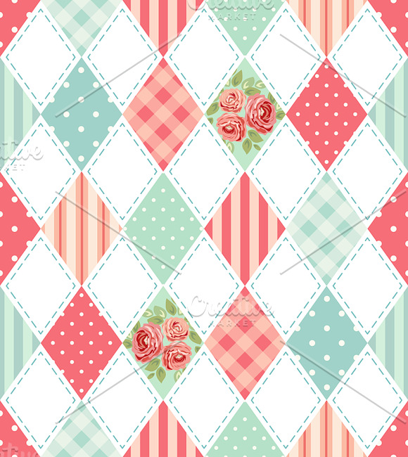 Patchwork seamless patterns set#2 in Patterns - product preview 7