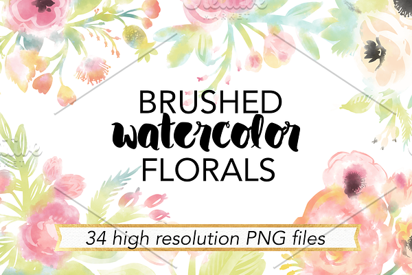 Brushed Watercolor Florals
