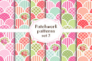 Patchwork seamless patterns set#3