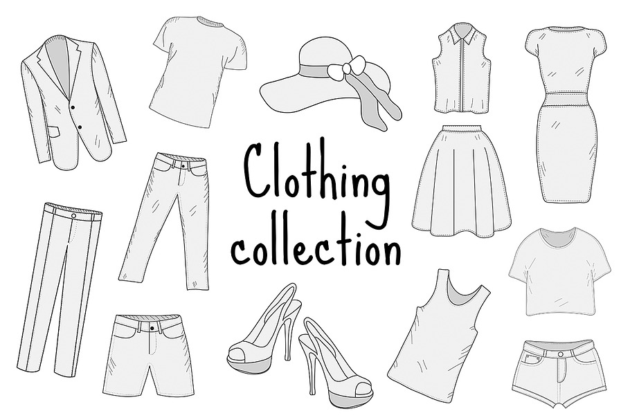 Clothing collection + Patterns set in Objects - product preview 8