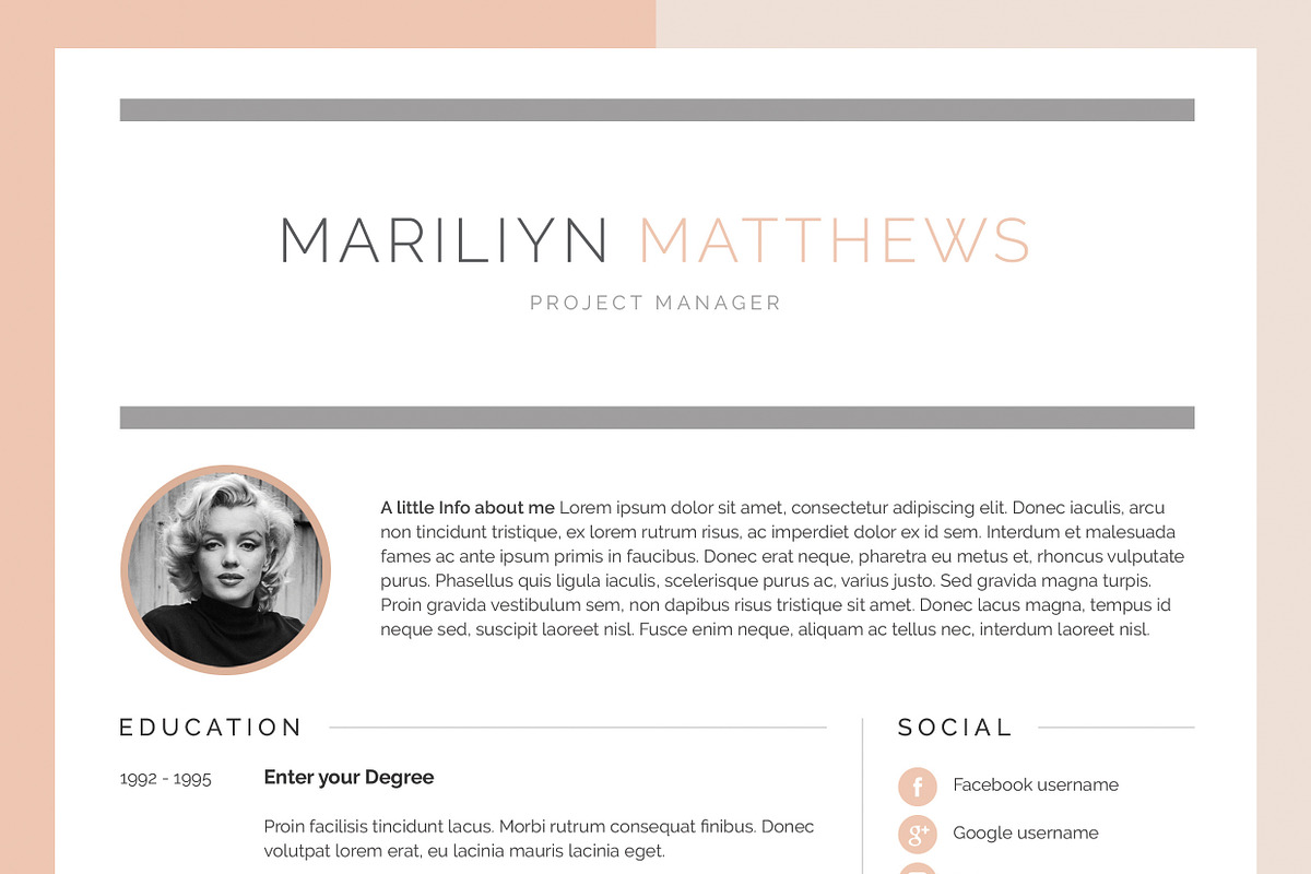 Word Resume & Cover Letter Template in Letter Templates - product preview 8